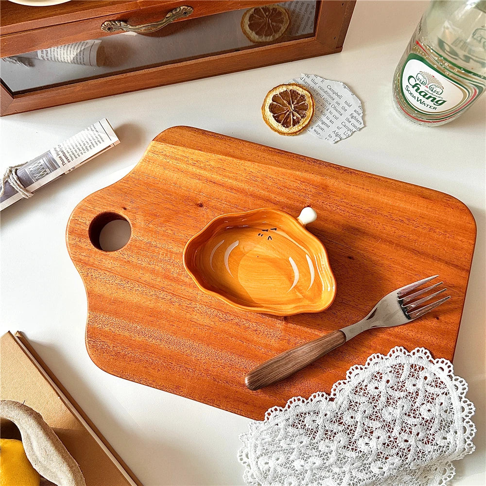 Soucoupe à sushi japonaise en céramique, mini assiette mignonne en forme de pain, vaisselle