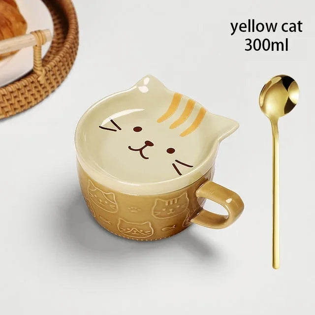Cute Japanese-Style Breakfast Cup with Lid
