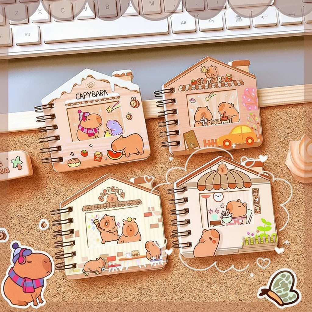 Capybara Mini Notebook – Cute School Journal for Kids