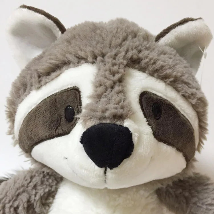 Soft Raccoon Plush Toy – 25/35cm Cute Gray Stuffed Animal Pillow