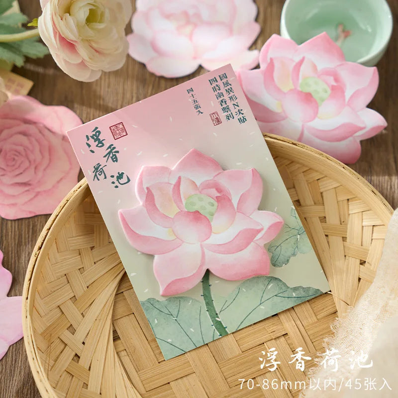 Floral Sticky Notes – Kawaii National Style Memo Pad