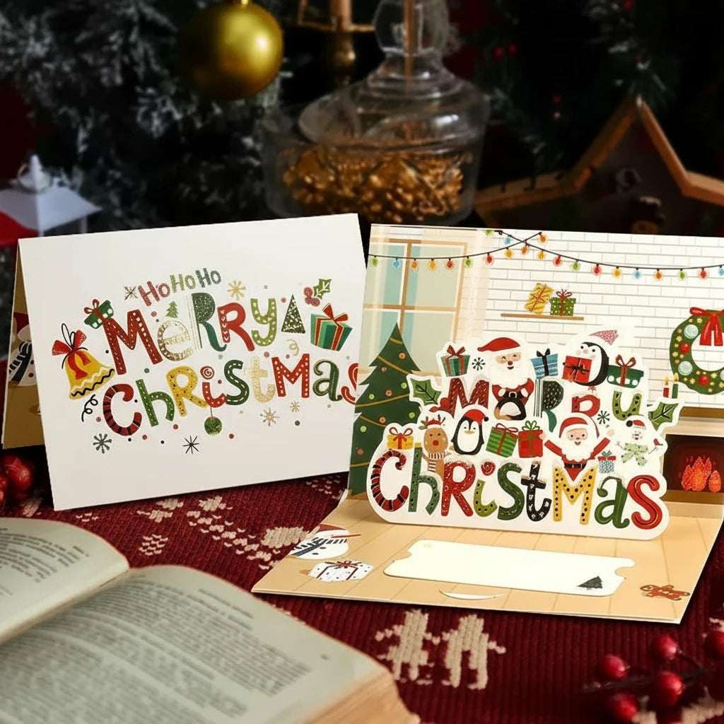 3D Santa Claus Christmas Card