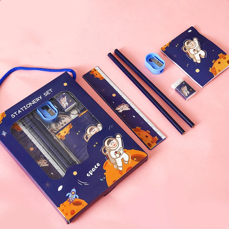 Cute 6-Piece School Supplies Kit for Kids