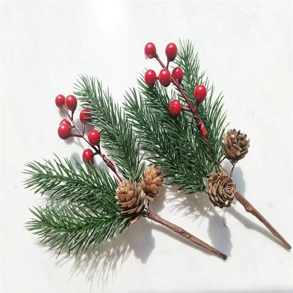 Artificial Red Berry & Pinecone Ornament