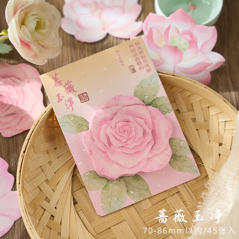 Floral Sticky Notes – Kawaii National Style Memo Pad