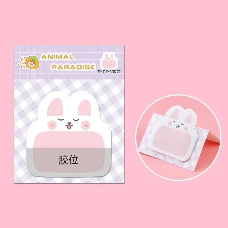 Cute Animal Sticky Notes – Cartoon Memo Pad Set (20 Sheets)