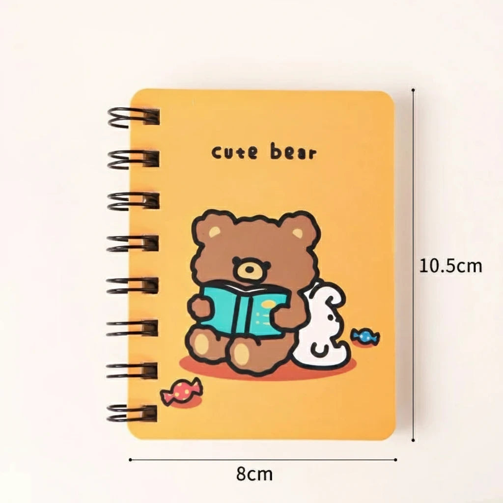 A7 Spiral Notebook – Cute Animal Mini Journal