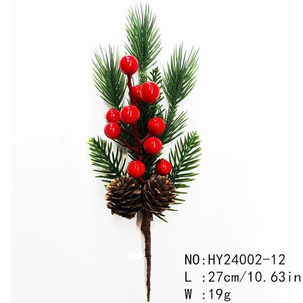 Artificial Red Berry & Pinecone Ornament