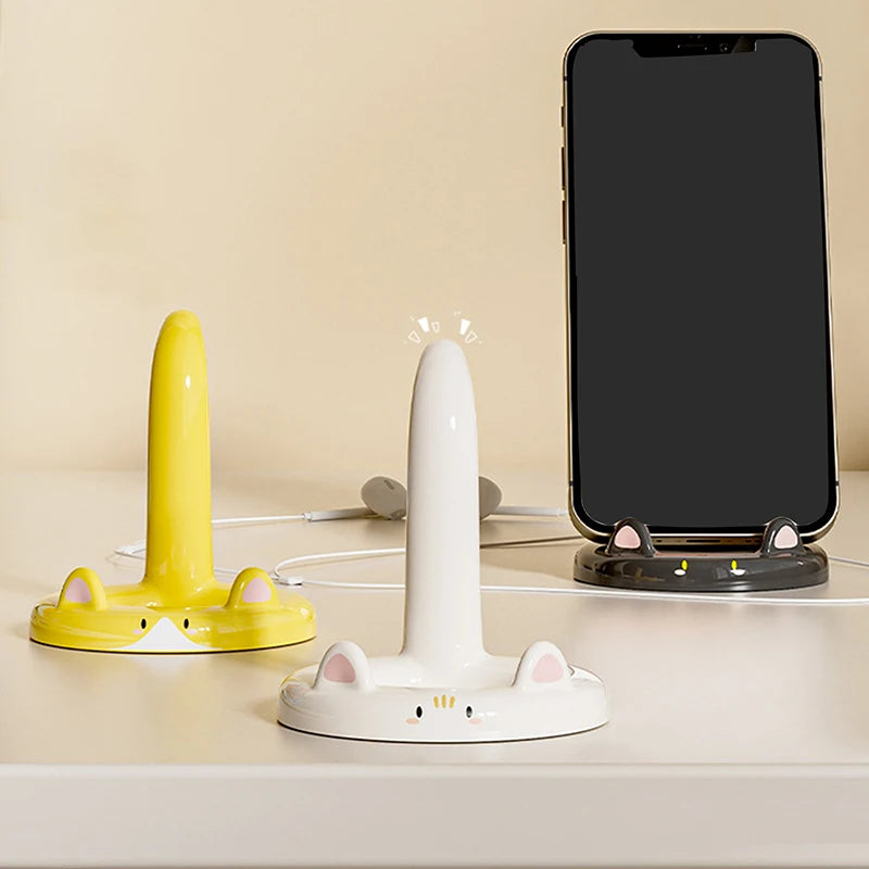 Cute Cat Phone Holder – Creative Mini Desk Stand