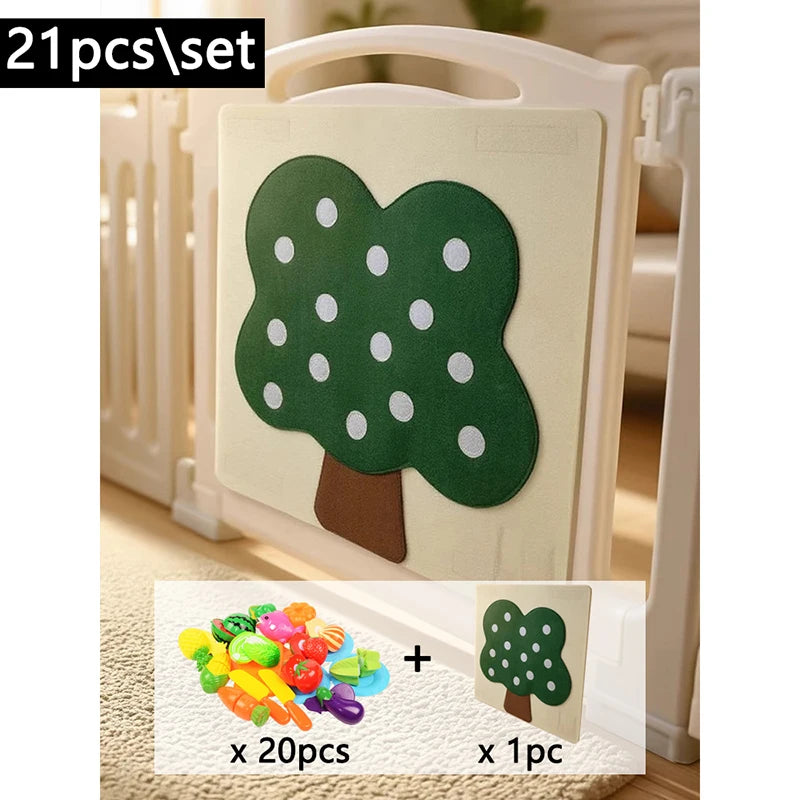 Felt Food Board Toy – Montessori Fine Motor & Early Learning Playset for Toddlers