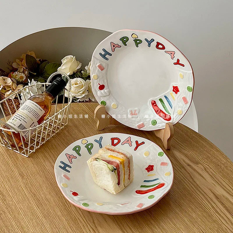 Hand-Painted Ceramic Plate