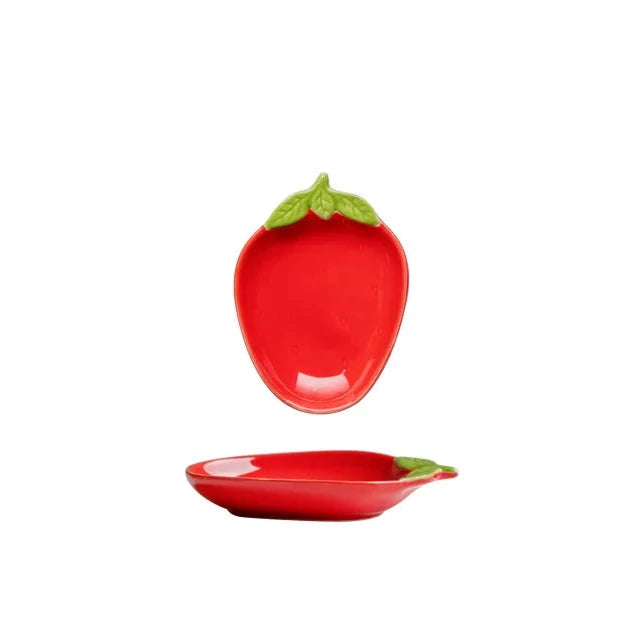 Strawberry-Shaped Ceramic Bowl