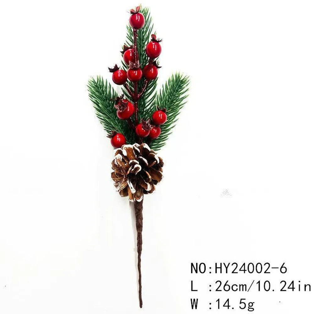 Artificial Red Berry & Pinecone Ornament