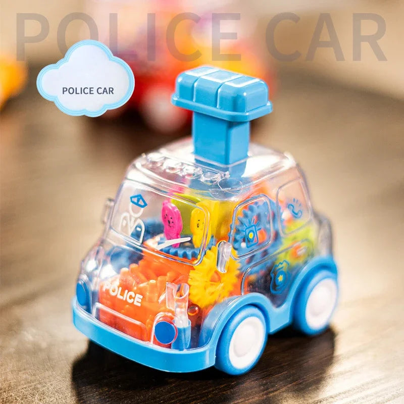 Press & Go Gear Car Toy – Light-Up Inertial Vehicle for Toddlers (Ages 1–5)