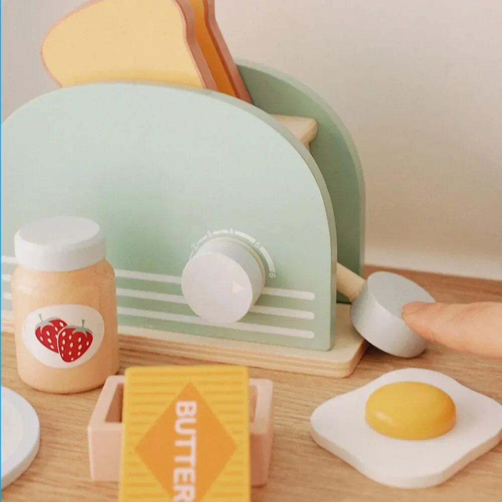 Wooden Toaster Toy Set