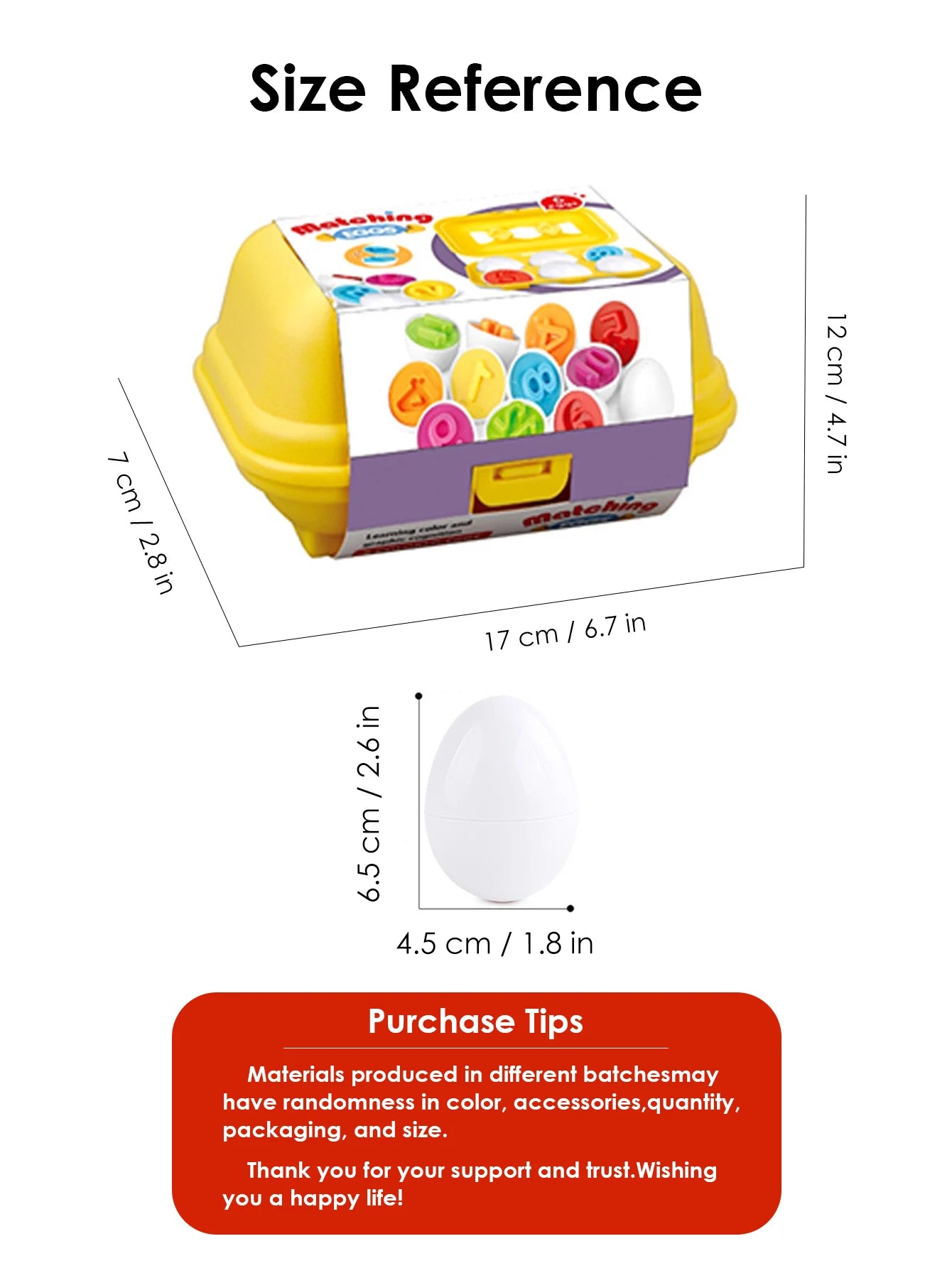 Smart Egg Matching Toy – Montessori Color & Shape Recognition Eggs (6 Pieces)
