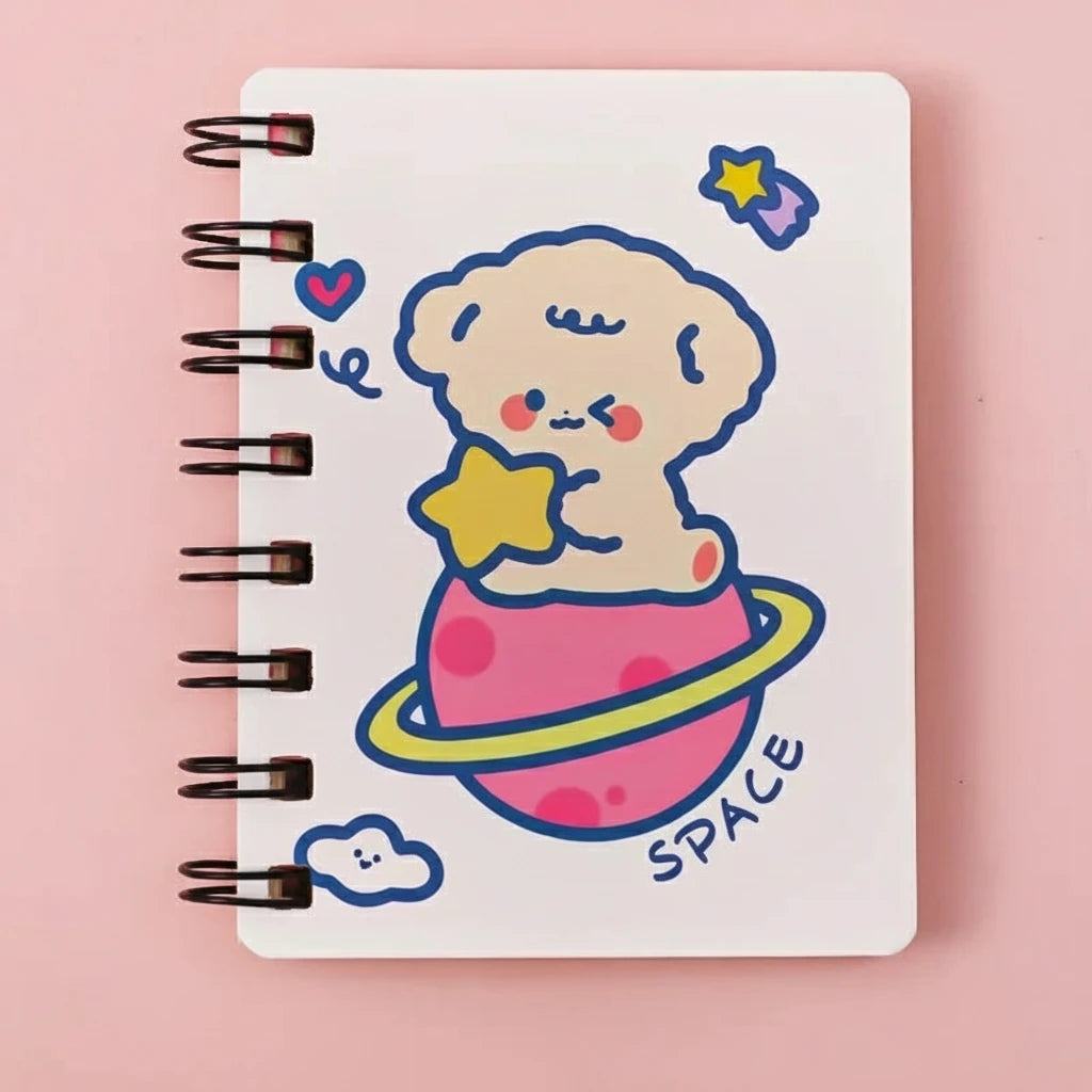 A7 Spiral Notebook – Cute Animal Mini Journal