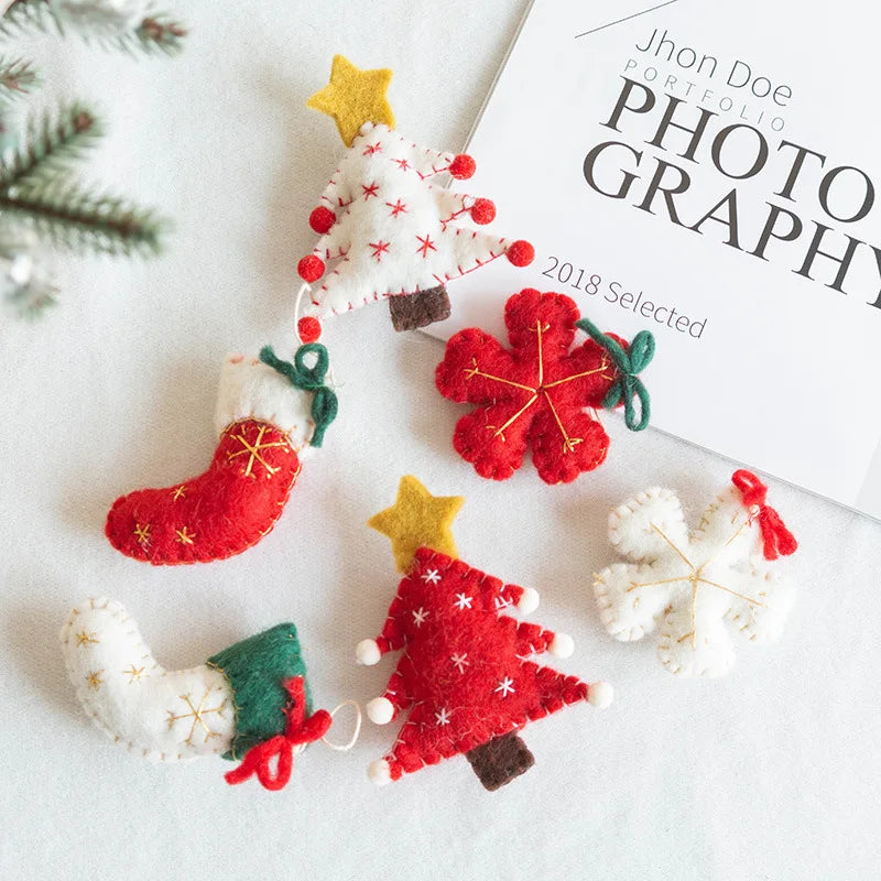 Handmade Wool Felt Christmas Ornaments