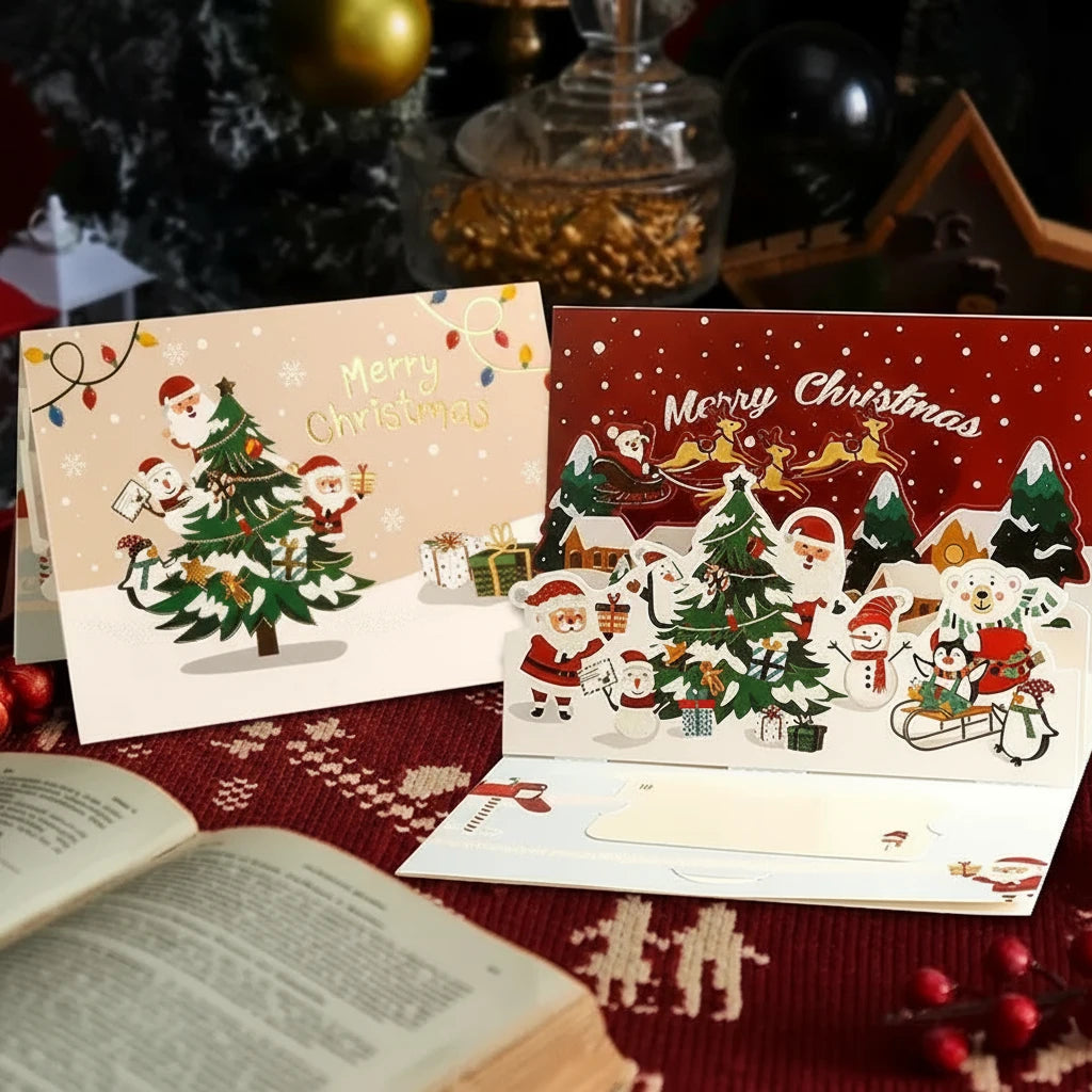 3D Santa Claus Christmas Card