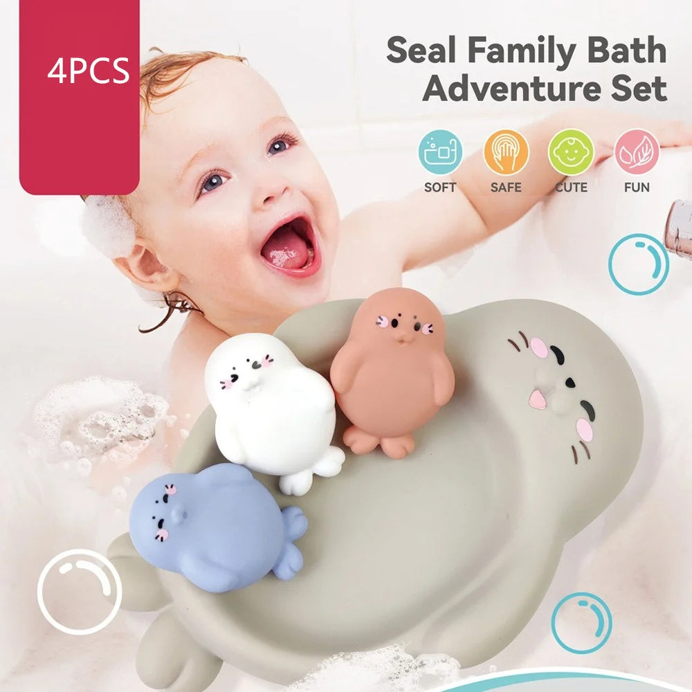 Baby Bath Toys – Set of 4 Floating Animals