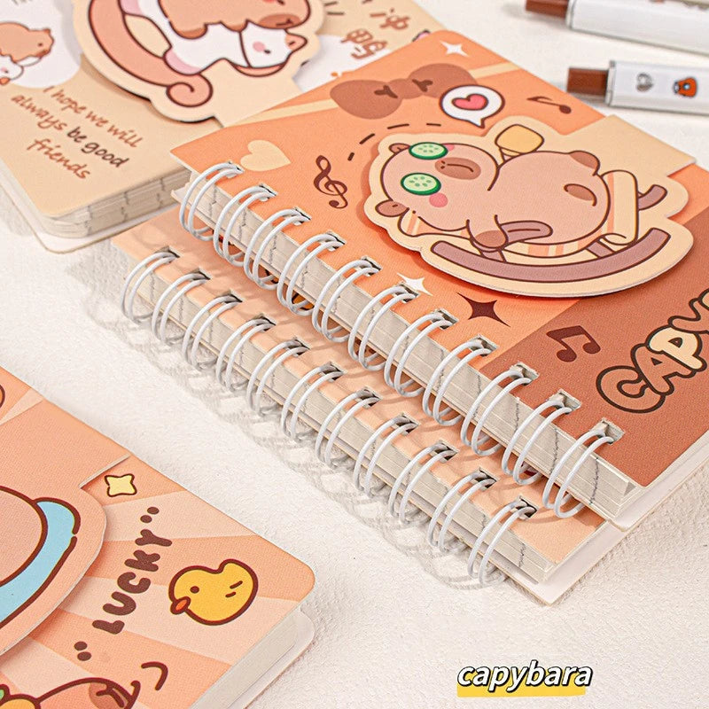 Kawaii  Spiral Notebook – A7 Mini Cartoon Journal