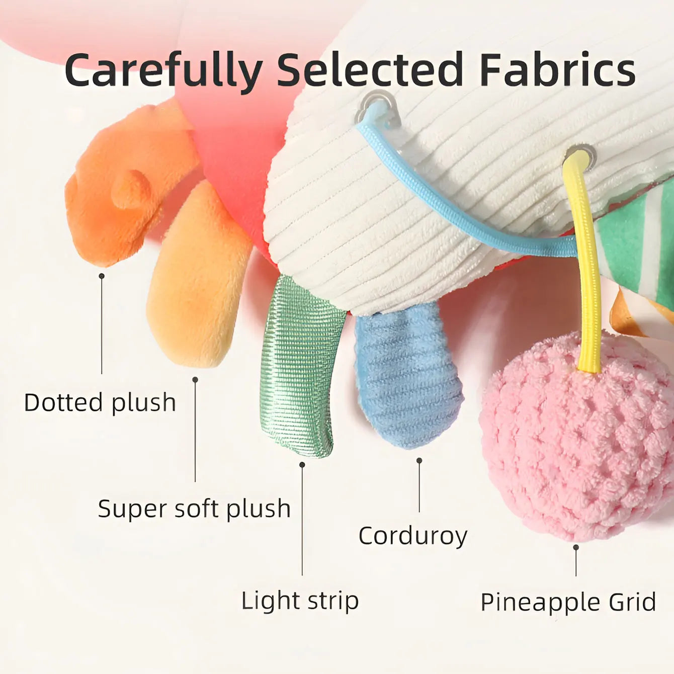 Hanging Bed Bell Toy – Cartoon Teething Pendant & Rattle for Babies