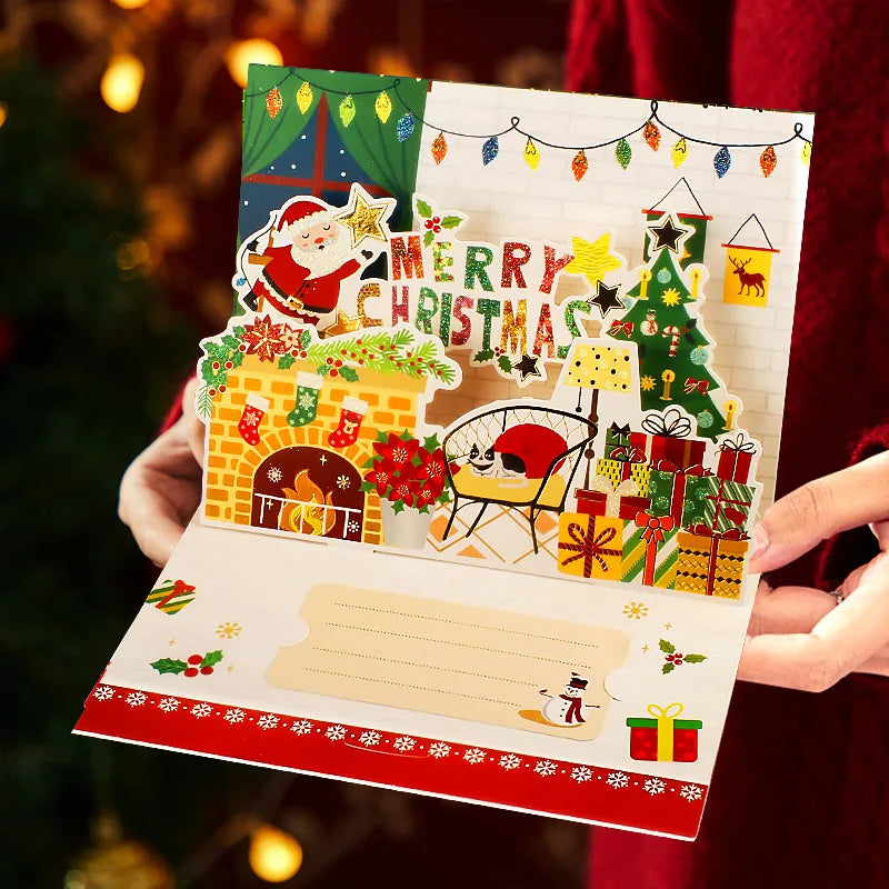 3D Santa Claus Christmas Card