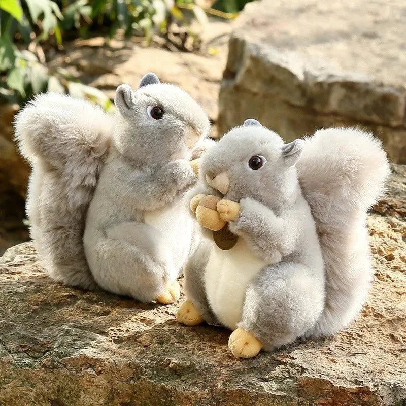 Realistic Squirrel Plush Toy – 20cm