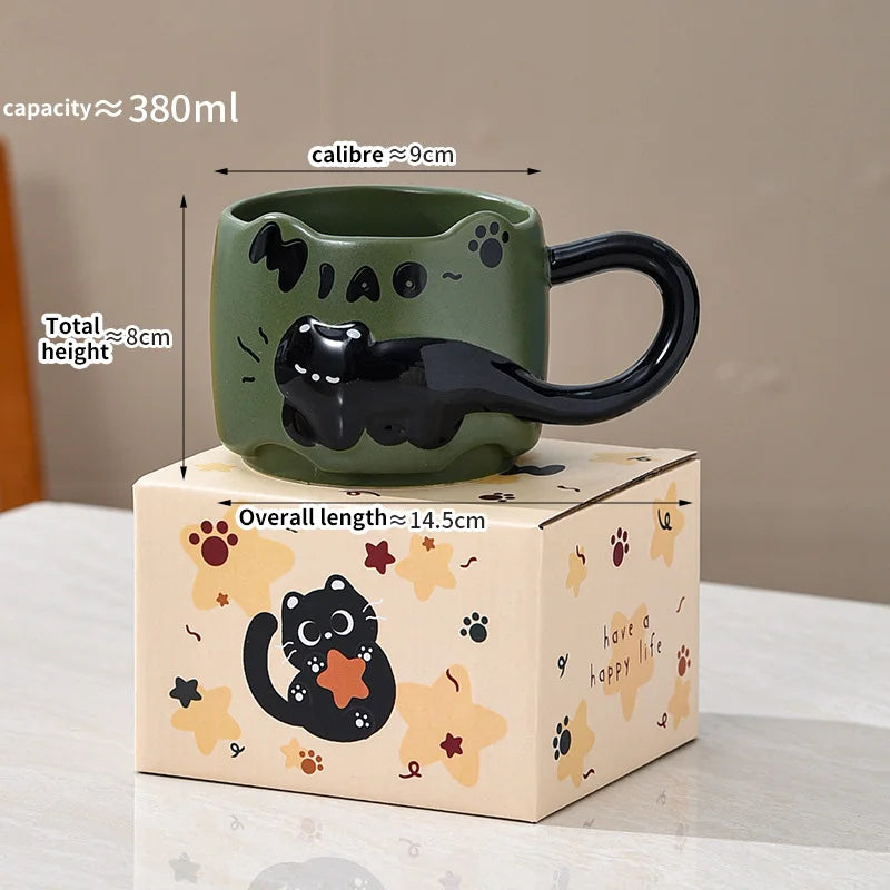 Stacking Cat Ceramic Mug