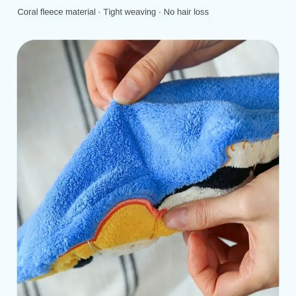 Cute Cat Coral Fleece Hand Towel