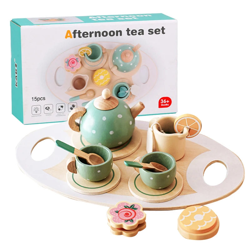 Wooden Afternoon Tea Set