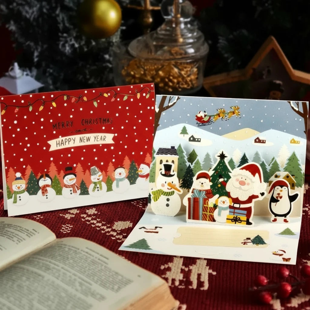 3D Santa Claus Christmas Card