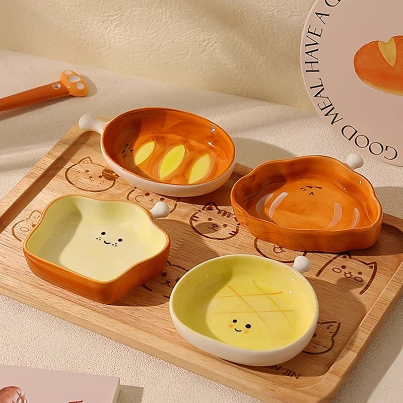 Bread Cartoon Ceramic Plate