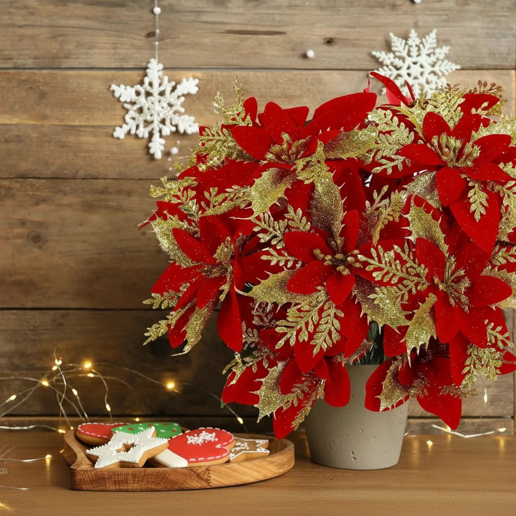 Glitter Christmas Poinsettia
