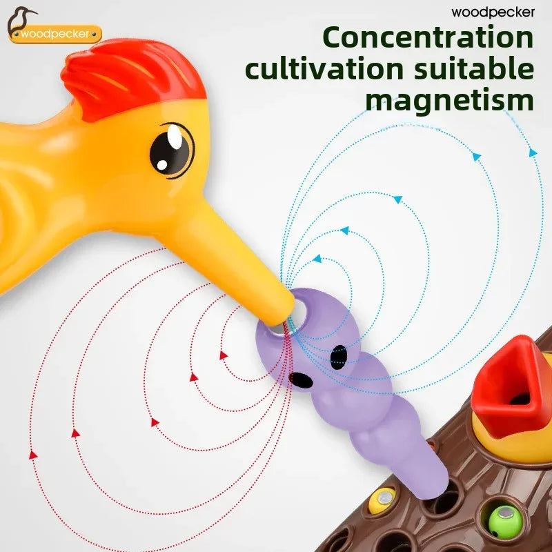 Magnetic Bird Bug Catching Toy – Montessori Early Learning Game for Kids