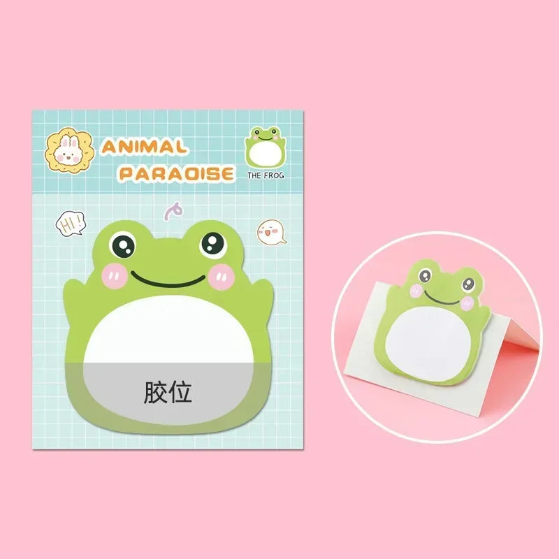 Cute Animal Sticky Notes – Cartoon Memo Pad Set (20 Sheets)