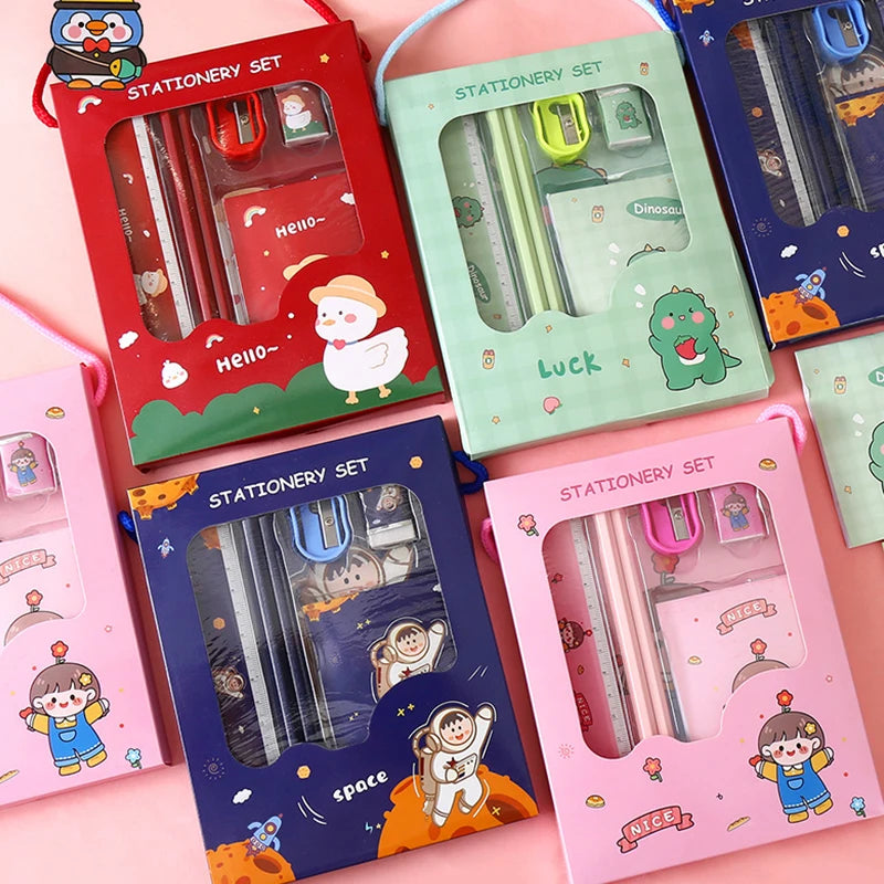Cute 6-Piece School Supplies Kit for Kids