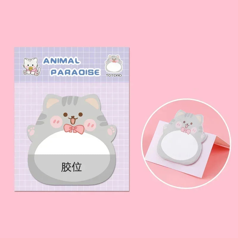 Cute Animal Sticky Notes – Cartoon Memo Pad Set (20 Sheets)
