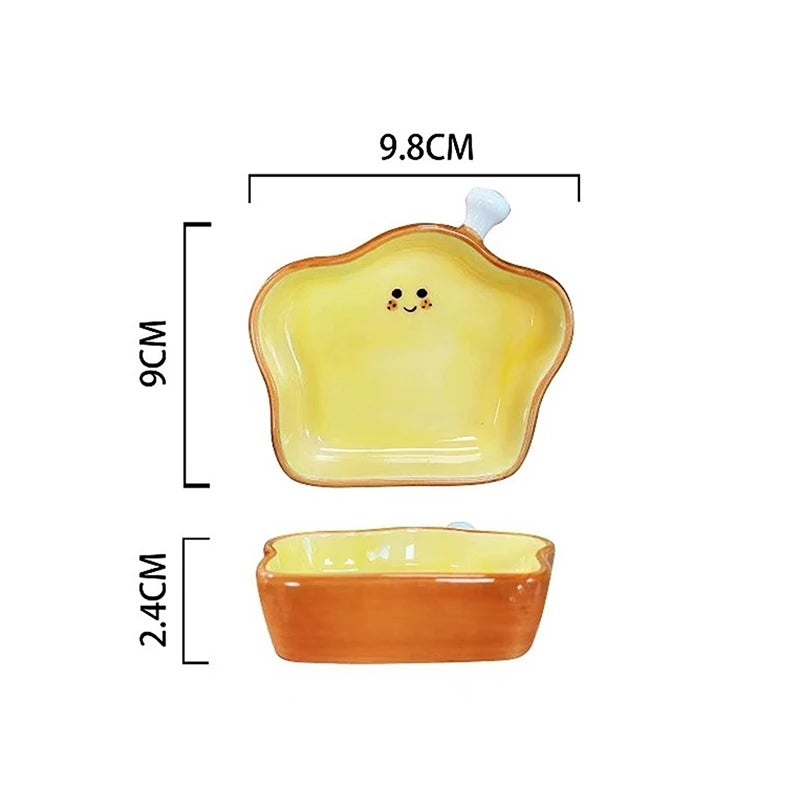 Bread Cartoon Ceramic Plate