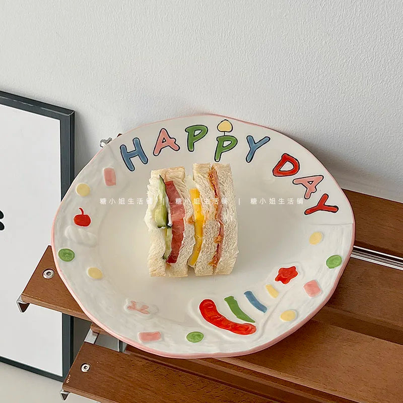 Hand-Painted Ceramic Plate