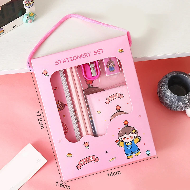 Cute 6-Piece School Supplies Kit for Kids