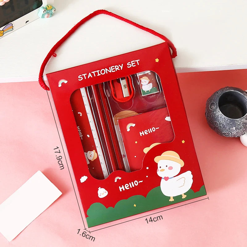 Cute 6-Piece School Supplies Kit for Kids