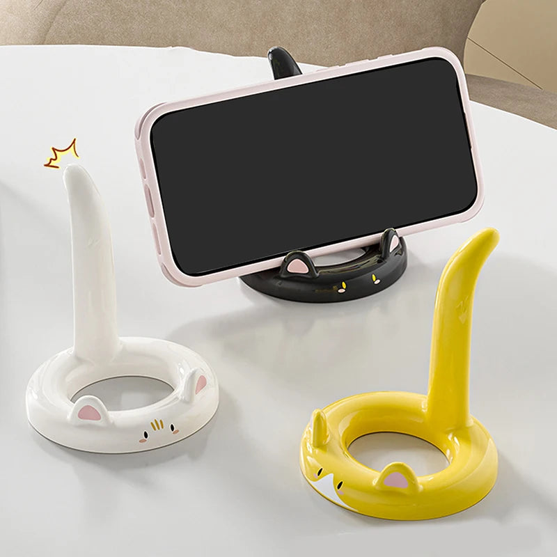 Cute Cat Phone Holder – Creative Mini Desk Stand