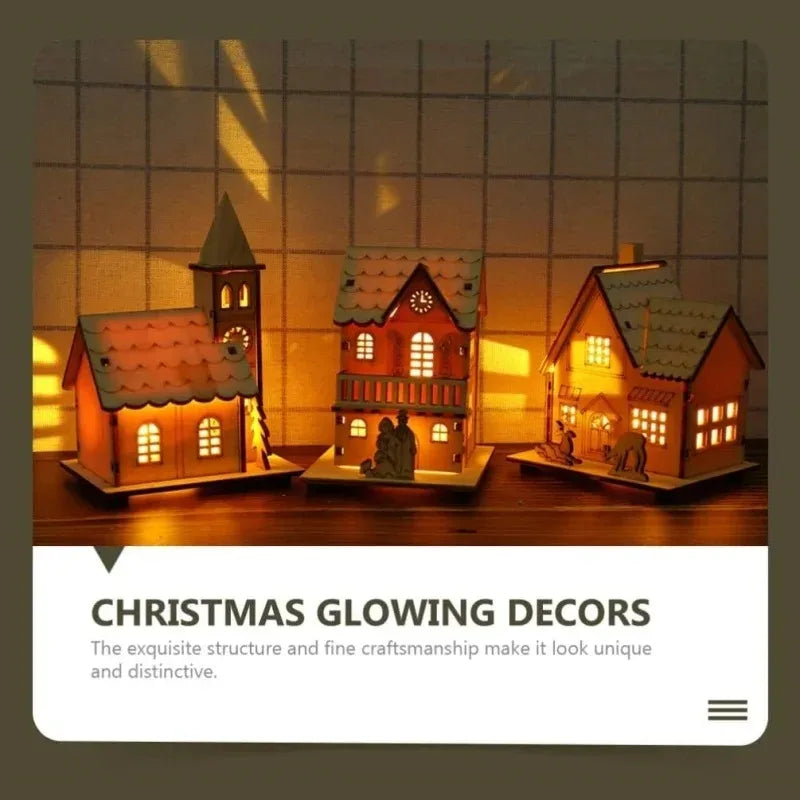 Wooden LED Christmas House