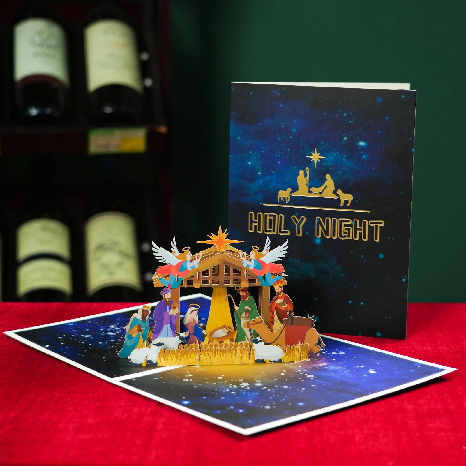 Autocollants de cartes de joyeux Noël découpés au laser, cartes pop-up, arbre de Noël, cadeau d'hiver, décoration de nouvel an, cartes de vministériels x