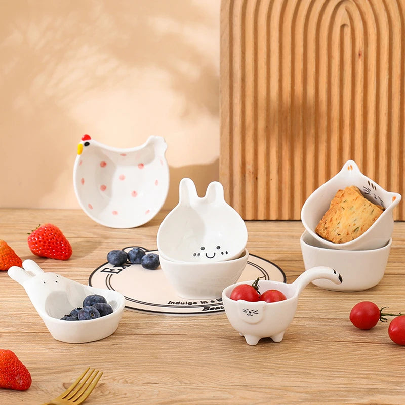 ute Ceramic Dipping Plate with Handle