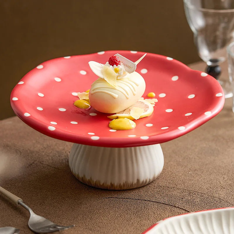 Cute Mushroom Ceramic Plate