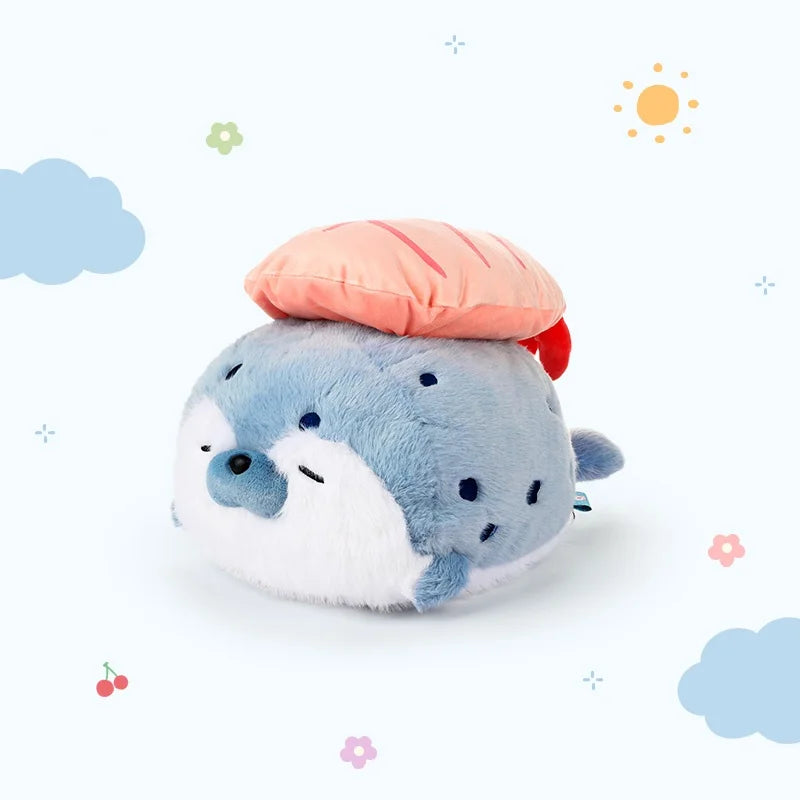 Coussin en peluche de sceau de sushi mignon pour enfants, Kanter marin réaliste, ShriAJSoft Butter frit japonais, oreiller en peluche, livraison directe