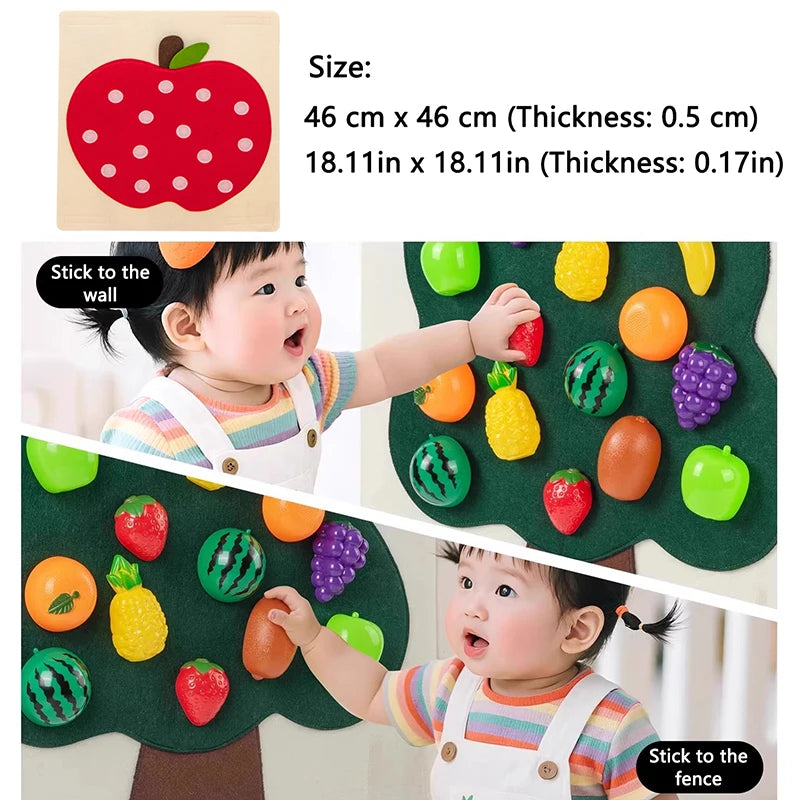 Felt Food Board Toy – Montessori Fine Motor & Early Learning Playset for Toddlers