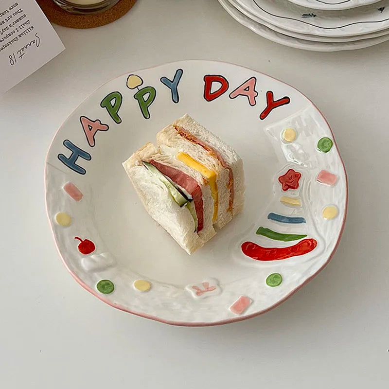 Hand-Painted Ceramic Plate